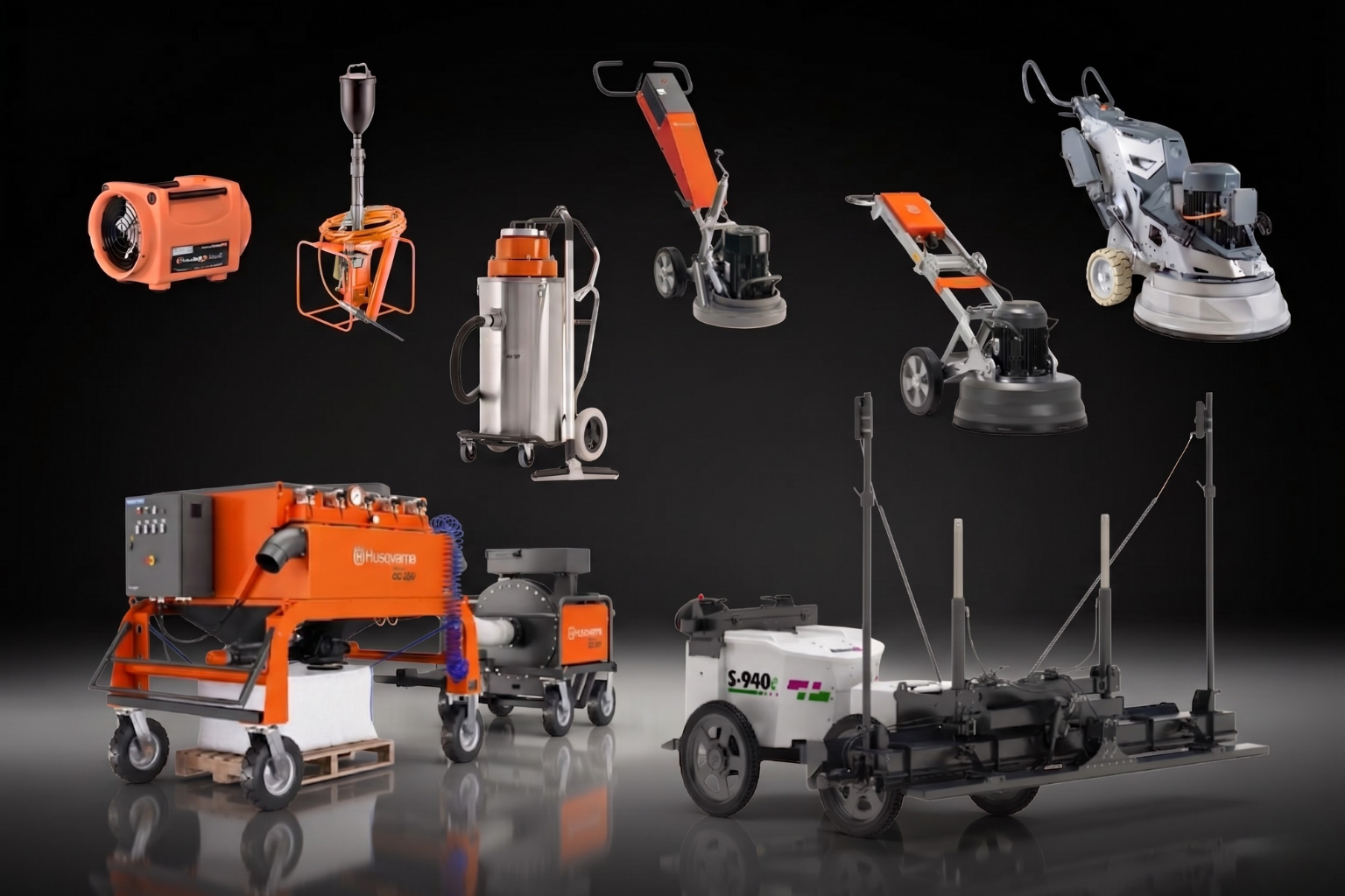 Industrial floor preparation machinery fleet